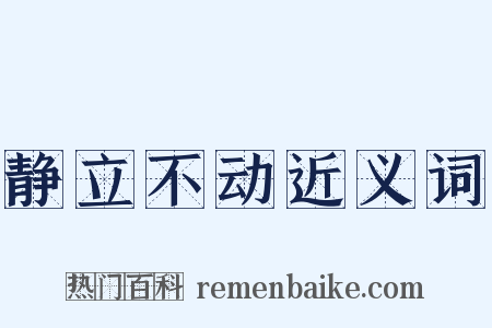 静立不动近义词是什么意思的图片